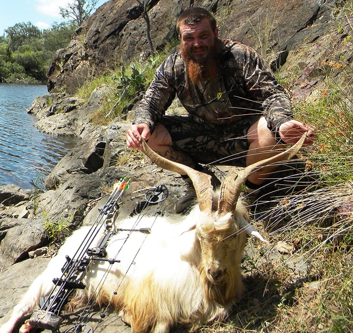 Paul couldn't get a shot at the trophy billy so settled for a meat eater instead.