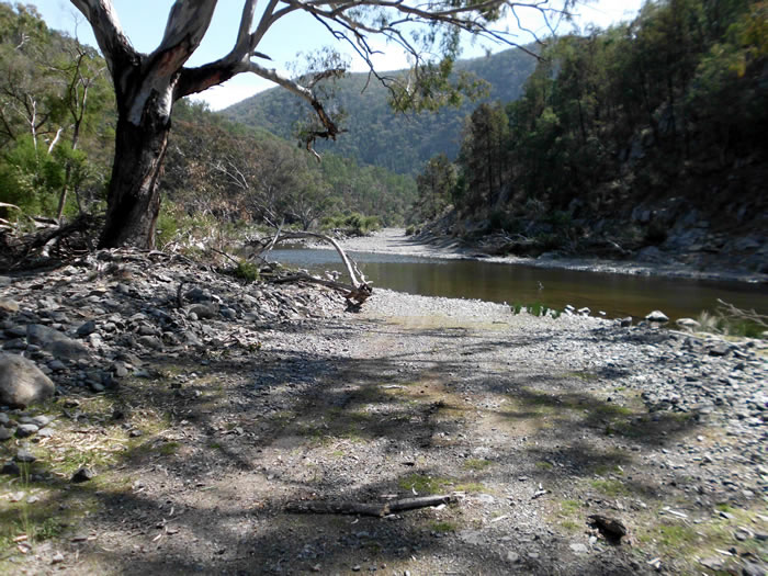 The river crossing near Jollies floodgate